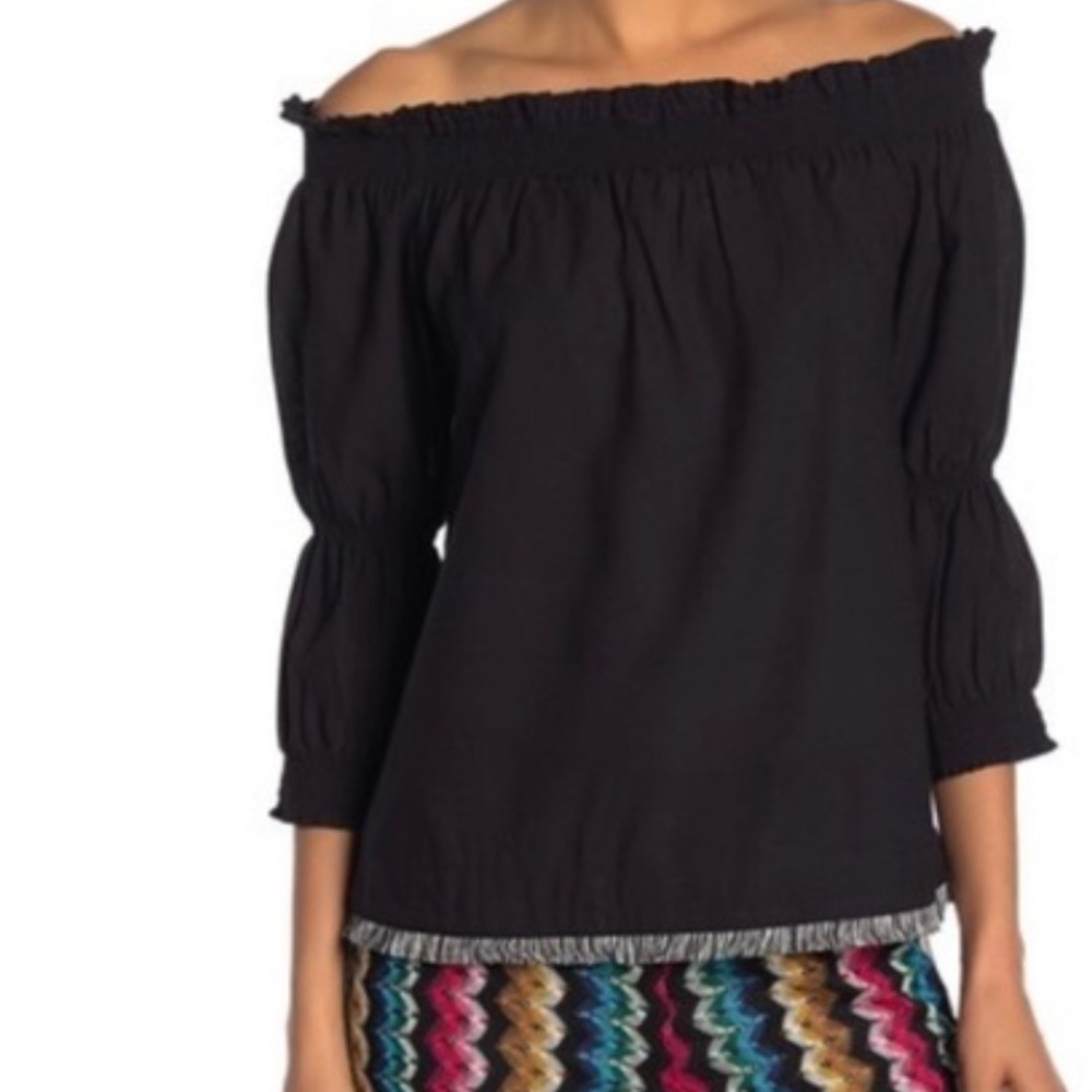 Trina Turk Women’s Black Ragtime Blouse in Small